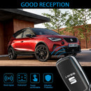 CKC-SEAT-A-Z-GM,SEAT Zinc Alloy Key Cover with Keychain | Smart Key Fob Protector | Durable Anti-Scratch Metal Case