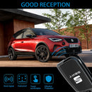 CKC-SEAT-B-Z-GM,SEAT Zinc Alloy Key Cover with Keychain | Smart Key Fob Protector | Durable Anti-Scratch Metal Case