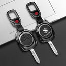 CKC-SUZUKI-B-Z-GM,SUZUKI Type B Zinc Alloy Key Cover with Keychain | Smart Key Fob Protector | Durable Anti-Scratch Metal Case