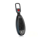 CKC-SUZUKI-C-Z-GM,SUZUKI Type C Zinc Alloy Key Cover with Keychain | Smart Key Fob Protector | Durable Anti-Scratch Metal Case