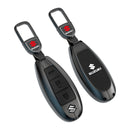 CKC-SUZUKI-C-Z-GM,SUZUKI Type C Zinc Alloy Key Cover with Keychain | Smart Key Fob Protector | Durable Anti-Scratch Metal Case