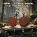 CKC-JETOUR-C-T2-Z,JETOUR T2 Zinc Alloy Wood-Grain Smart Key Cover with Keychain