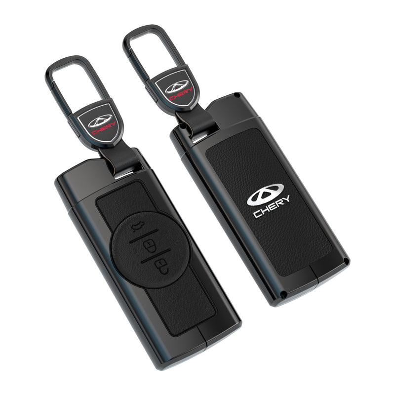CKC-TIGGO-7-Z-GM,CHERY TIGGO Zinc Alloy Key Cover with Keychain |Fit For TiGGO CROSS/7 Pro/6 Pro/4Pro | Smart Key Fob Protector | Durable Anti-Scratch Metal Case