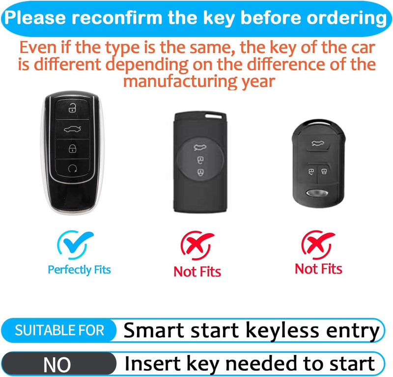 CKC-TIGGO-8-Z-GM,CHERY TIGGO Zinc Alloy Key Cover with Keychain |Fit For TiGGO 8 PRO | Smart Key Fob Protector | Durable Anti-Scratch Metal Case