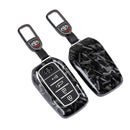 CKC-TOYOTA-A4-FCF,Forged Carbon Fibre Look TOYOTA Type A4 Car Key Case & Holder