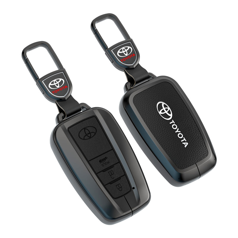 CKC-TOYOTA-B3-Z-GM,TOYOTA Zinc Alloy Key Cover with Keychain | Smart Key Fob Protector | Durable Anti-Scratch Metal Case