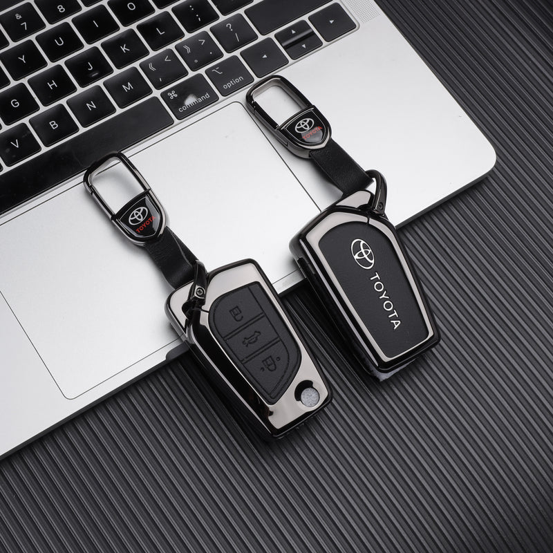 CKC-TOYOTA-C3-Z-GM,TOYOTA Zinc Alloy Key Cover with Keychain | Smart Key Fob Protector | Durable Anti-Scratch Metal Case (Copy)