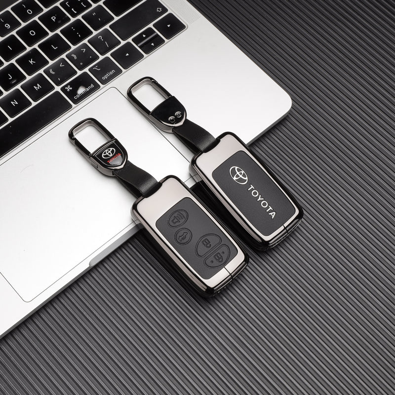 CKC-TOYOTA-G-Z-GM,TOYOTA Zinc Alloy Key Cover with Keychain | Smart Key Fob Protector | Durable Anti-Scratch Metal Case