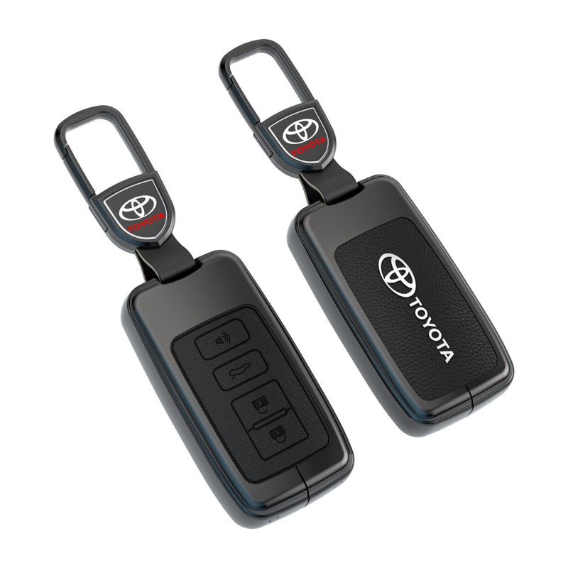 CKC-TOYOTA-H-Z-GM,TOYOTA Zinc Alloy Key Cover with Keychain | Smart Key Fob Protector | Durable Anti-Scratch Metal Case