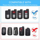 CKC-TOYOTA-H-Z-GM,TOYOTA Zinc Alloy Key Cover with Keychain | Smart Key Fob Protector | Durable Anti-Scratch Metal Case