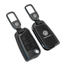 CKC-VW-B-Z-GM,Volkswagen Zinc Alloy Key Cover with Keychain | Smart Key Fob Protector | Durable Anti-Scratch Metal Case