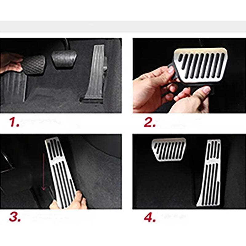 CPS-BM-X3-1523-2, Foot Brake Fuel Gas Pedal Cover For BMW F20，1 2 3 4 5 6 7 Series X3 X4 X5 X6 AT