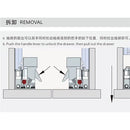 DP2336-400-1D, Push Open Undermount Drawer Runner, 7/8 Extension,Concealed Slides With 1D handle,400mm