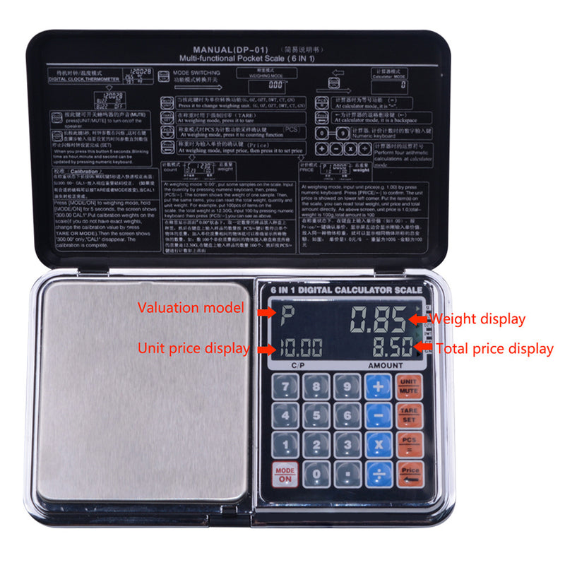 DSC-DP01, Portable 6 In 1 Digital Scale