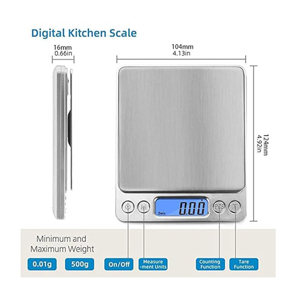 Kitchen Digital Scale Rear View DSC-i2000, Digital Kitchen Scale – imixhome