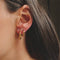 ER-GE473A-RG,Rose Gold Plated Brass Plain Hoop Huggie Earrings