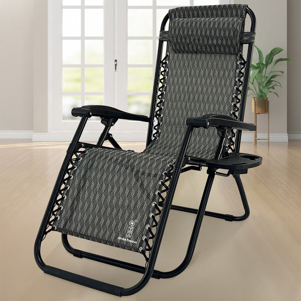 Berti Fridhagen chair ※2脚購入が必須です FC-005-BK-BK, Pack 2, Zero Gravity Folding Chairs With Side Tray