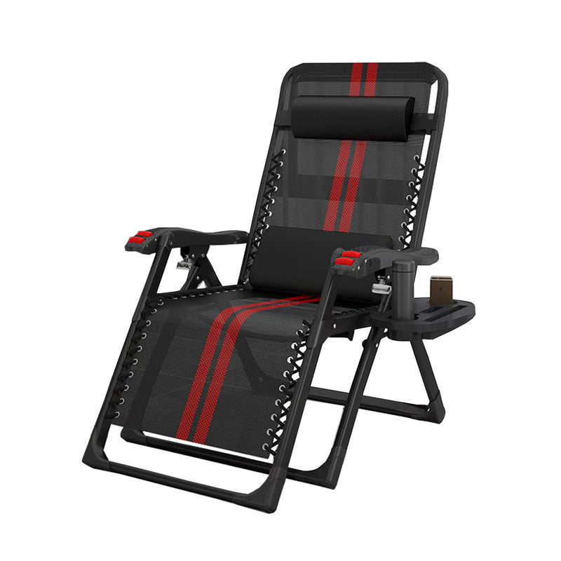 FC-007,  Heavy Duty Folding Chair with Massage Roller & Side Tray