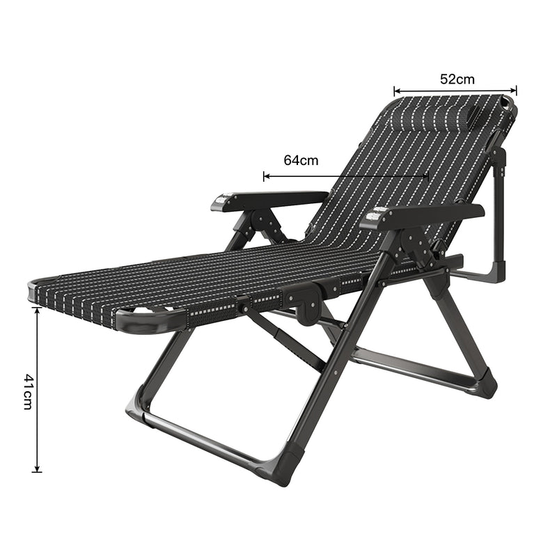 FC-008-BK-W, Multi-Purpose Folding Chair Bed With Massage Roller