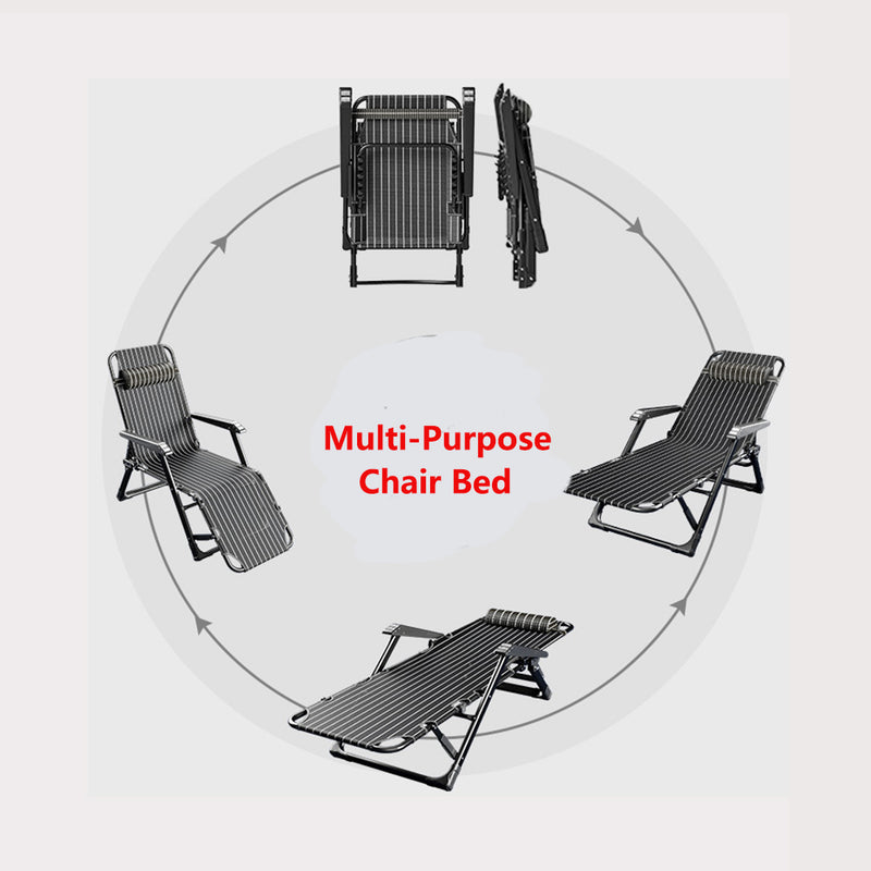 FC-008A-BK-BL, Multi-Purpose Folding Chair Bed