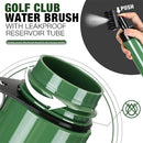 GCC-001, Golf Club Cleaner Brush with Retractable Zip-line Aluminum Carabiner and Squeeze Water Bottle, Holds 4 OZ of Water, Golf Accessories for Men & Woman, Golf Gifts for Men & Woman