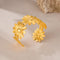 BA-GH1123, Elegant Stainless Steel Daisy Open Bangle Bracelet – Women’s Jewelry