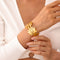 BA-GH1123, Elegant Stainless Steel Daisy Open Bangle Bracelet – Women’s Jewelry