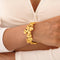 BA-GH1125, Elegant Stainless Steel Flower Open Bangle Bracelet – Women’s Jewelry
