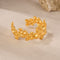 BA-GH1125, Elegant Stainless Steel Flower Open Bangle Bracelet – Women’s Jewelry