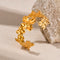 BA-GH1125, Elegant Stainless Steel Flower Open Bangle Bracelet – Women’s Jewelry