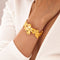 BA-GH1125, Elegant Stainless Steel Flower Open Bangle Bracelet – Women’s Jewelry