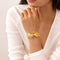 BA-GH1125, Elegant Stainless Steel Flower Open Bangle Bracelet – Women’s Jewelry