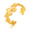 BA-GH1125, Elegant Stainless Steel Flower Open Bangle Bracelet – Women’s Jewelry