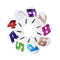 GIH-002, 9 PCS PU Leather Golf Iron Headcovers