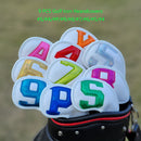 GIH-002, 9 PCS PU Leather Golf Iron Headcovers
