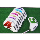 GIH-002, 9 PCS PU Leather Golf Iron Headcovers
