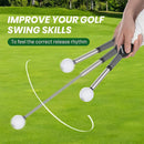 GST-003,Retractable Golf Swing Training Aid,Rhythm Click Sound Warm Up Golf Swing Trainer,Golf Grip Trainer Attachment -Strength & Tempo Training for Chipping Hitting