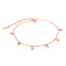 AB-GZ060,Stainless Steel Gold & Silver Anklet Bracelet– Dainty Flower & Zirconia Charm Foot Jewelry