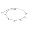 AB-GZ060,Stainless Steel Gold & Silver Anklet Bracelet– Dainty Flower & Zirconia Charm Foot Jewelry