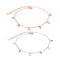 AB-GZ060,Stainless Steel Gold & Silver Anklet Bracelet– Dainty Flower & Zirconia Charm Foot Jewelry