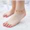 AB-GZ060,Stainless Steel Gold & Silver Anklet Bracelet– Dainty Flower & Zirconia Charm Foot Jewelry