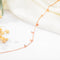 AB-GZ060,Stainless Steel Gold & Silver Anklet Bracelet– Dainty Flower & Zirconia Charm Foot Jewelry