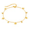 AB-GZ189,Stainless Steel Gold Anklet Bracelet– Dainty Flower & Zirconia Charm Foot Jewelry