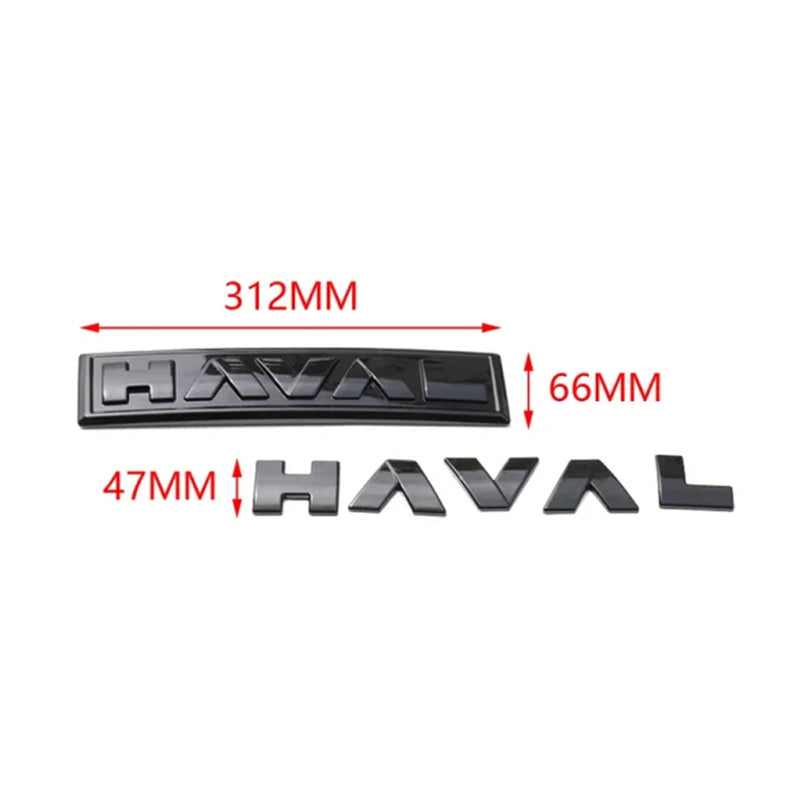 HAVAL-22-FB-RB, 2022+Edition Haval H6 Front & Rear Emblem Cover Set – Easy No-Drill Installation