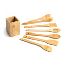 KCU-001-7, 7 Piece ECO Bamboo Cooking Utensil Set