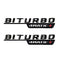 MBZ-BITURBO-4MATIC+, 2 PCS High Quality ABS MERCEDES-BENZ BITURBO-4MATIC+ Letters Fender Emblem Sticker