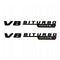 MBZ-V8-BITURBO-4MATIC+, 2 PCS High Quality ABS MERCEDES-BENZ V8-BITURBO-4MATIC+ Letters Fender Emblem Sticker