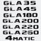 MBZ-A-CLASS-TRUNK LETTERS, High Quality ABS Mercedes-Benz A Class Trunk Letter Emblem Sticker