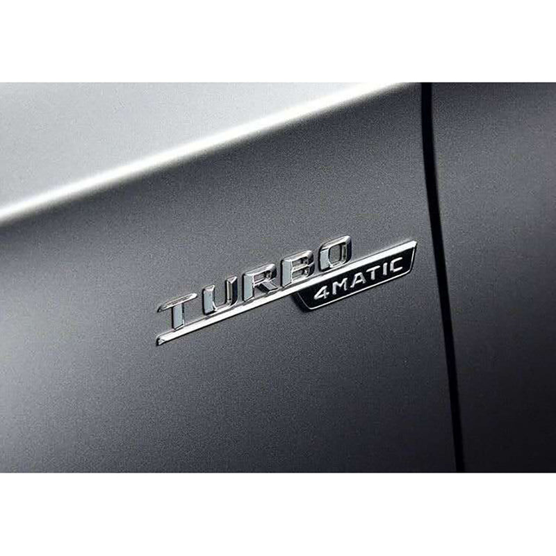 MBZ-BITURBO-4MATIC, 2 PCS High Quality ABS MERCEDES-BENZ  BITURBO-4MATIC Letters Fender Emblem Sticker