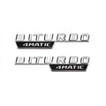 MBZ-BITURBO-4MATIC, 2 PCS High Quality ABS MERCEDES-BENZ  BITURBO-4MATIC Letters Fender Emblem Sticker